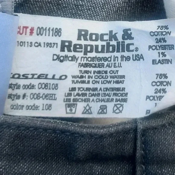 Rock & Republic Womens Grey Jeans Size 30 - Picture 12 of 13